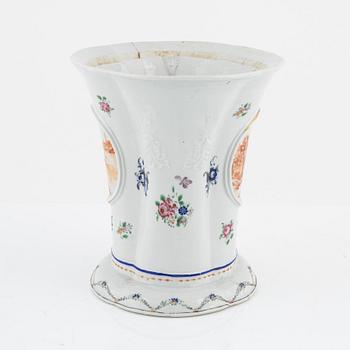 A famille rose tulip vase, Qing dynasty, 18th Century.