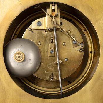 A bronze Louis XVI style wall clock, Japy Frères, France, circa 1900.