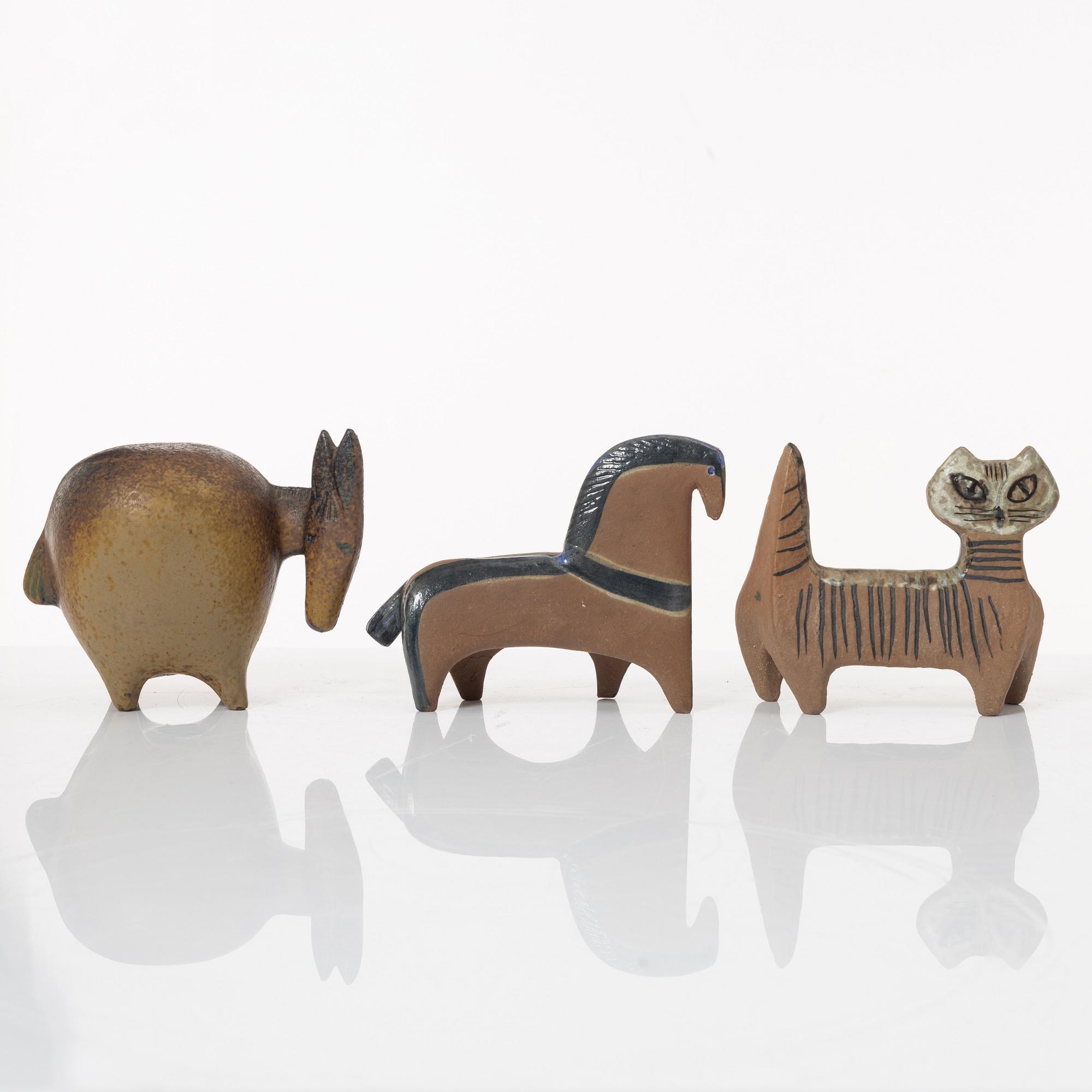 Lisa Larson, figuriner, 5 st, Gustavsberg.