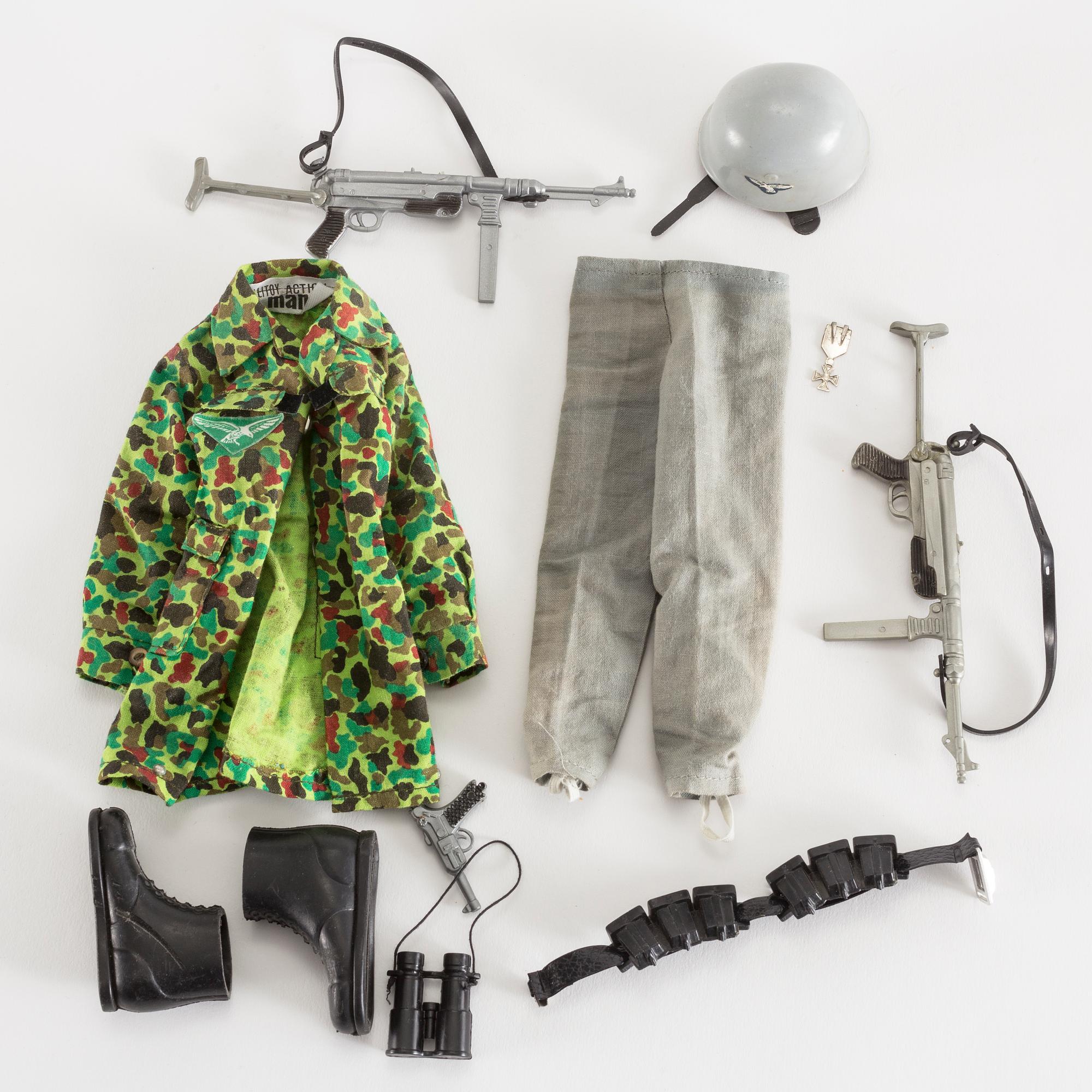 ACTION MAN, 6 stycken actionfigurer, Palitoy, 1970-tal.