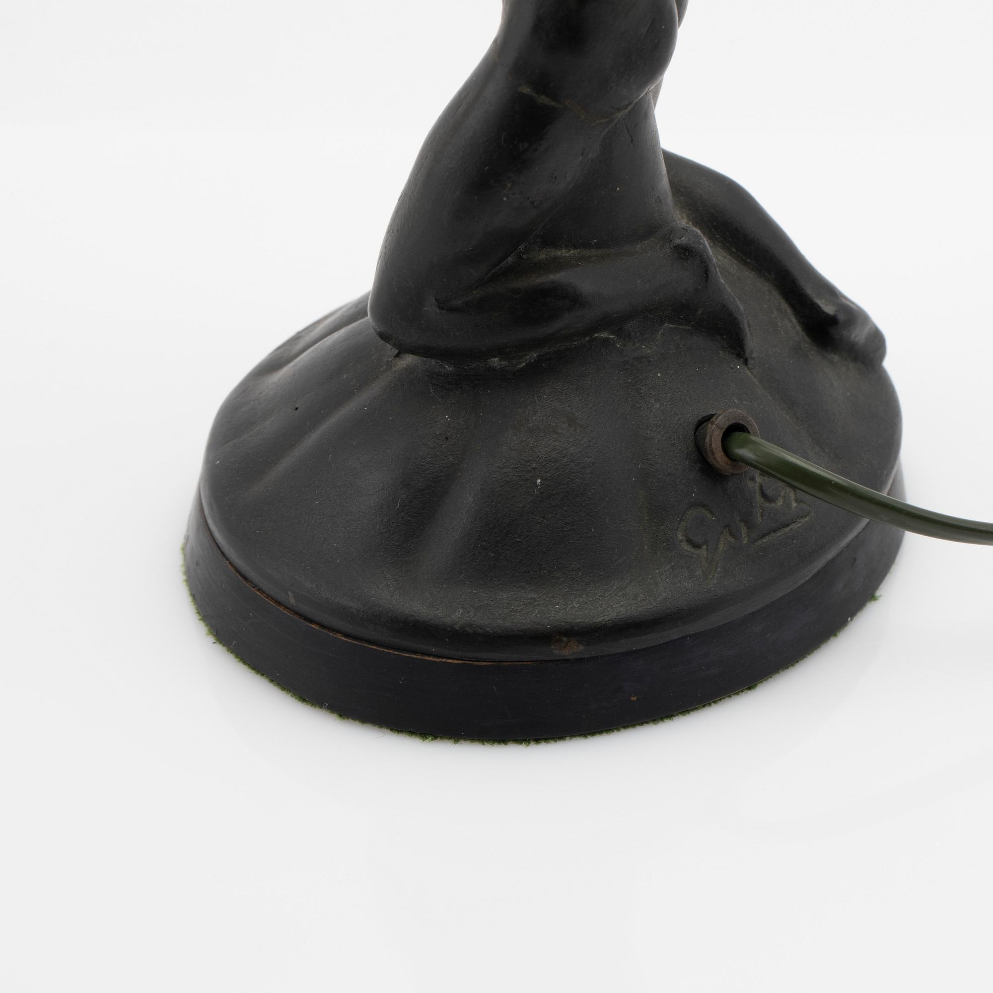 Axel Gute, Table lamp, early 20th century.