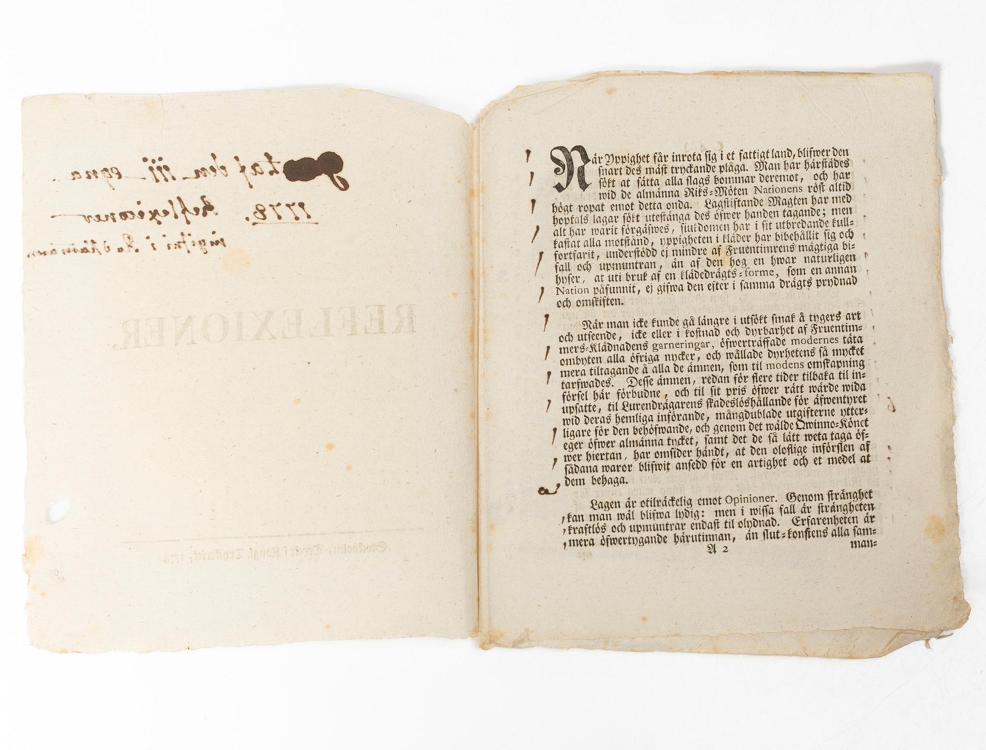 Gustavianskt & vittert
5 volymer.