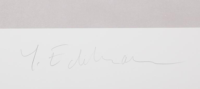 YRJÖ EDELMANN, färglitografi, signerad.