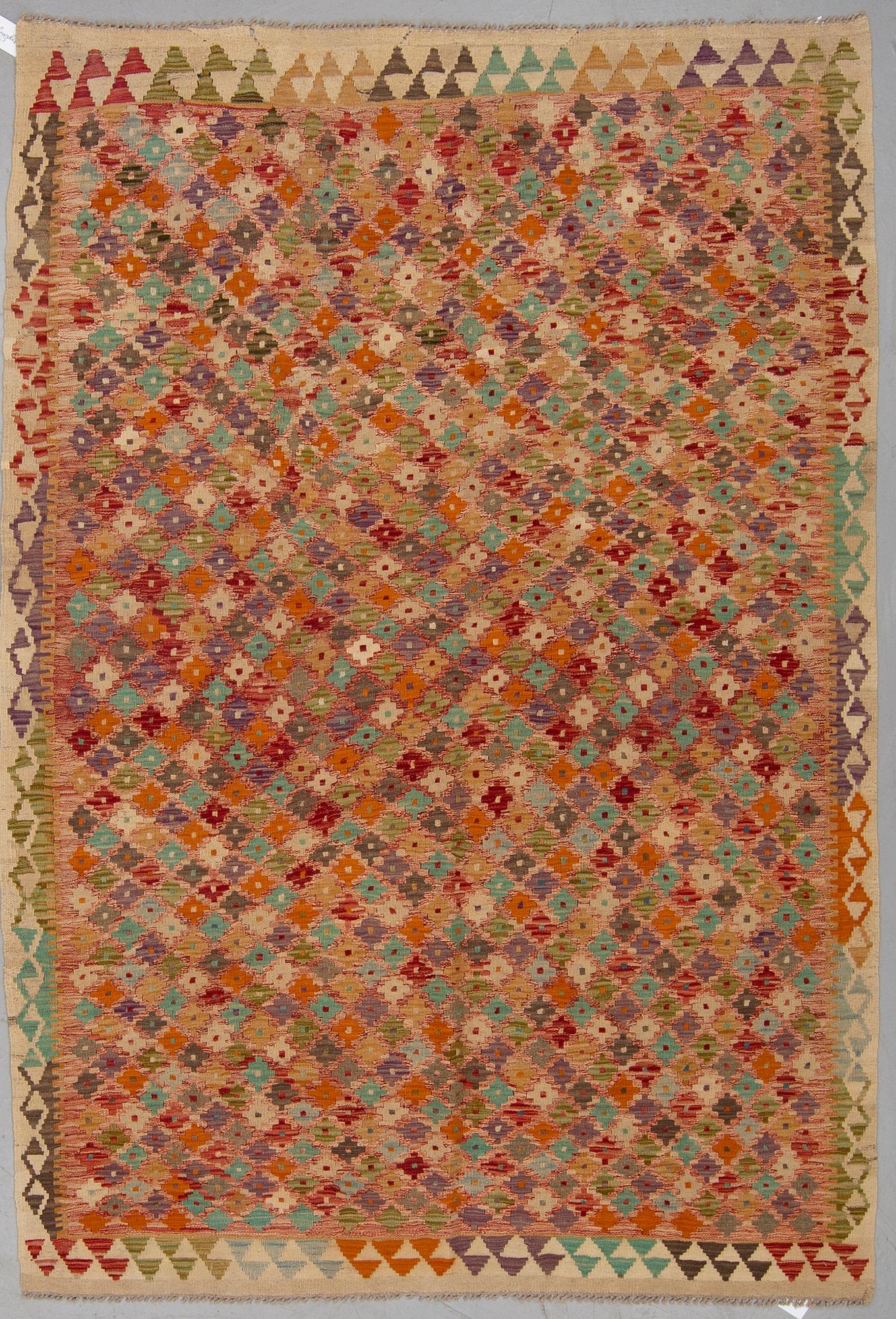 A RUG, kilim 236 x 159 cm.