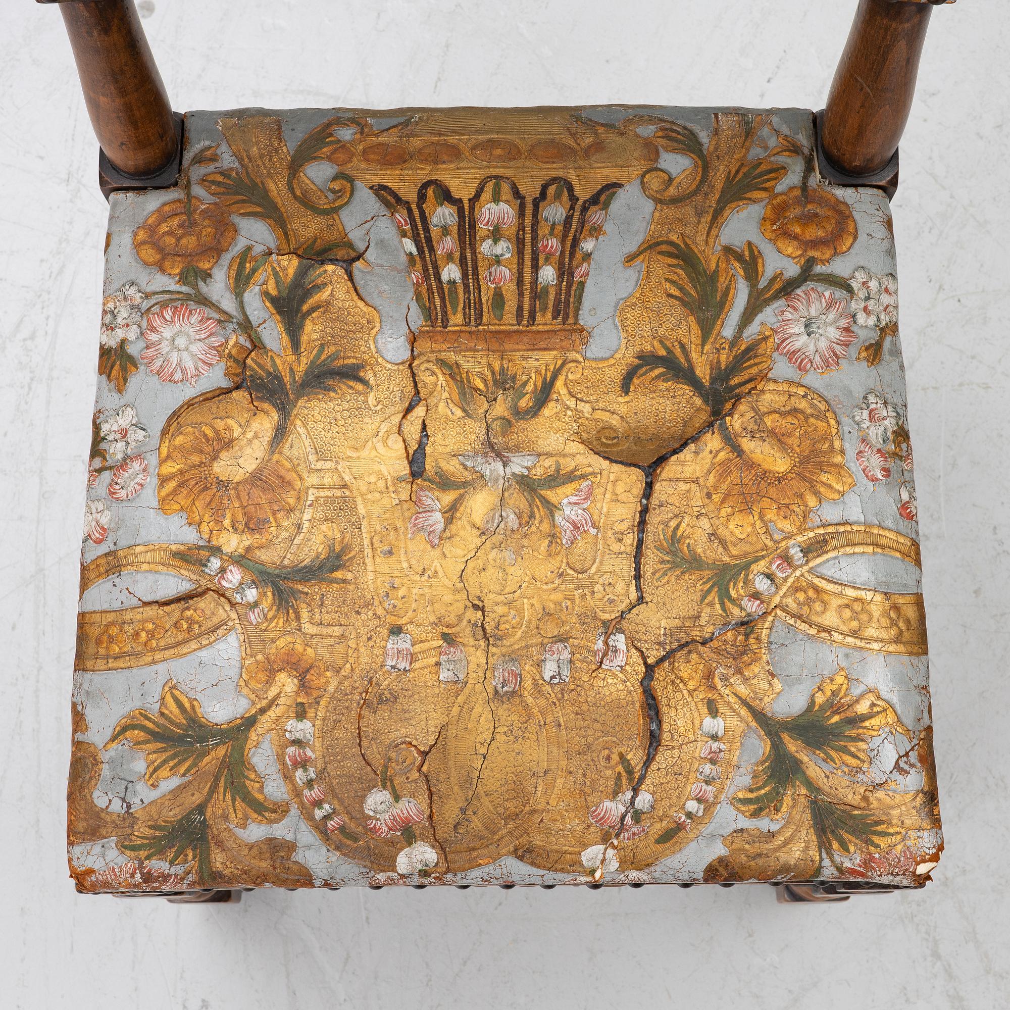Chairs, a pair, Baroque style, circa 1900.