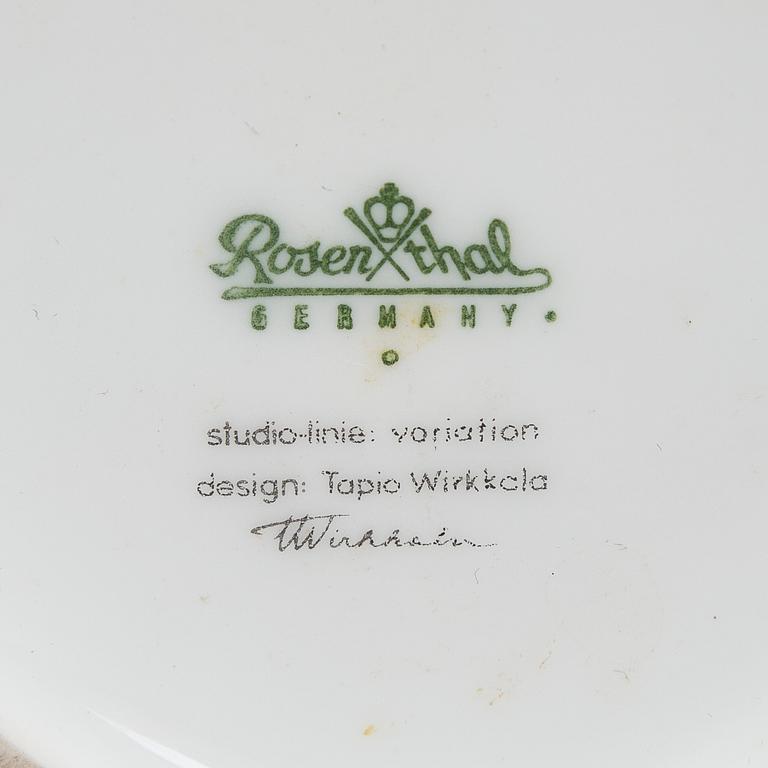 Tapio Wirkkala, a 21-piece 'Variation' porcelain tableware set  for Rosenthal Studio-line, Germany, 1985.