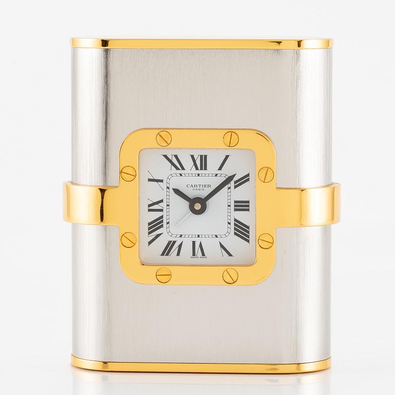 Cartier, Santos de Cartier "Pendulette", table clock, approx. 67 x 85 x 28 mm.