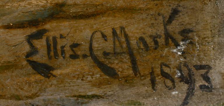 ELLIS CECIL MARKS, olja på duk, sign och dat 1893.