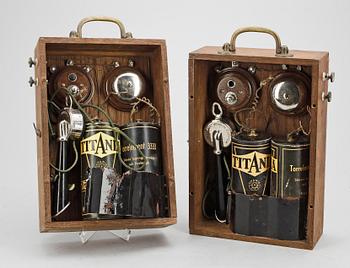 LOKALTELEFONER, 2 st, Aktiebolaget Monofon Stockholm 1900-talets början.