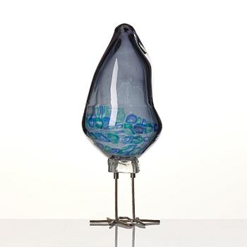 Alessandro Pianon, skulptur, fågel "Pulcino", Vistosi, Murano, Italien 1960-tal.