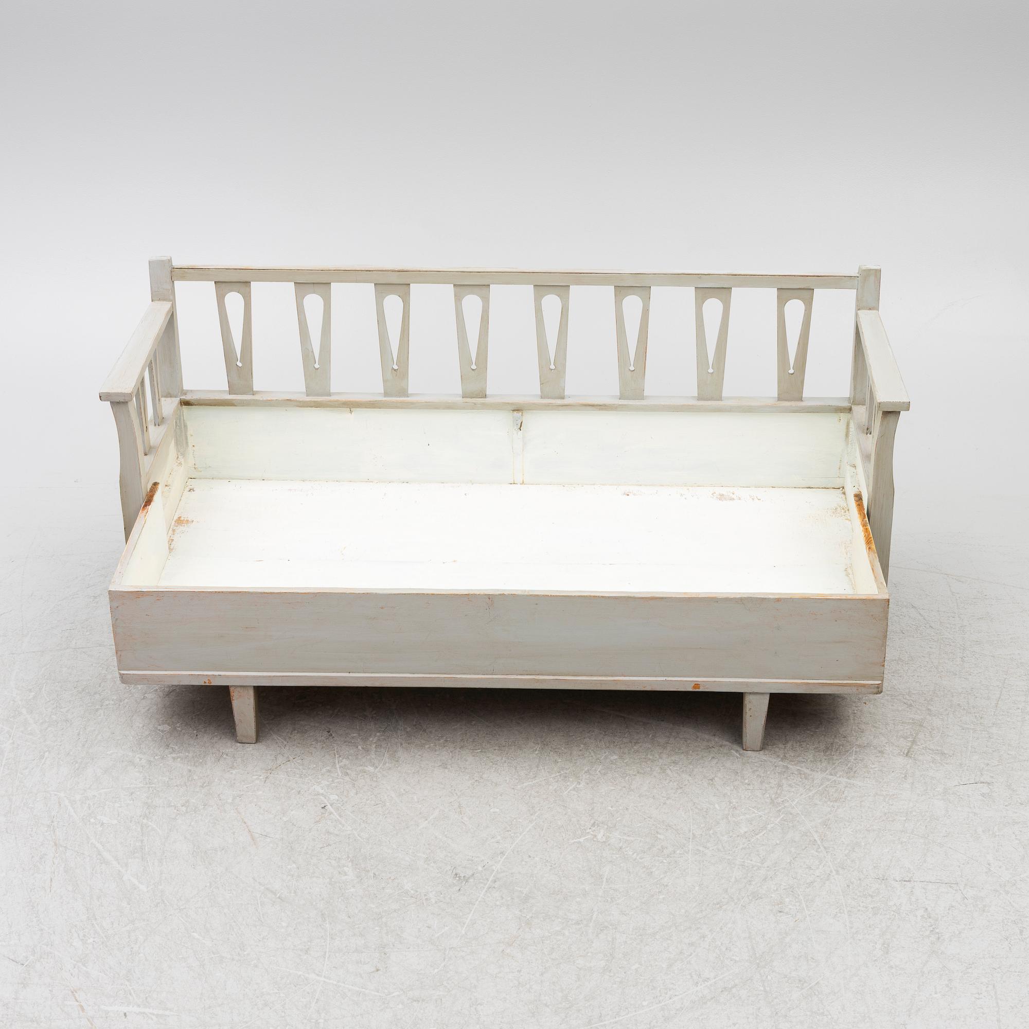 A Gustavian style sofa, early 20th century.