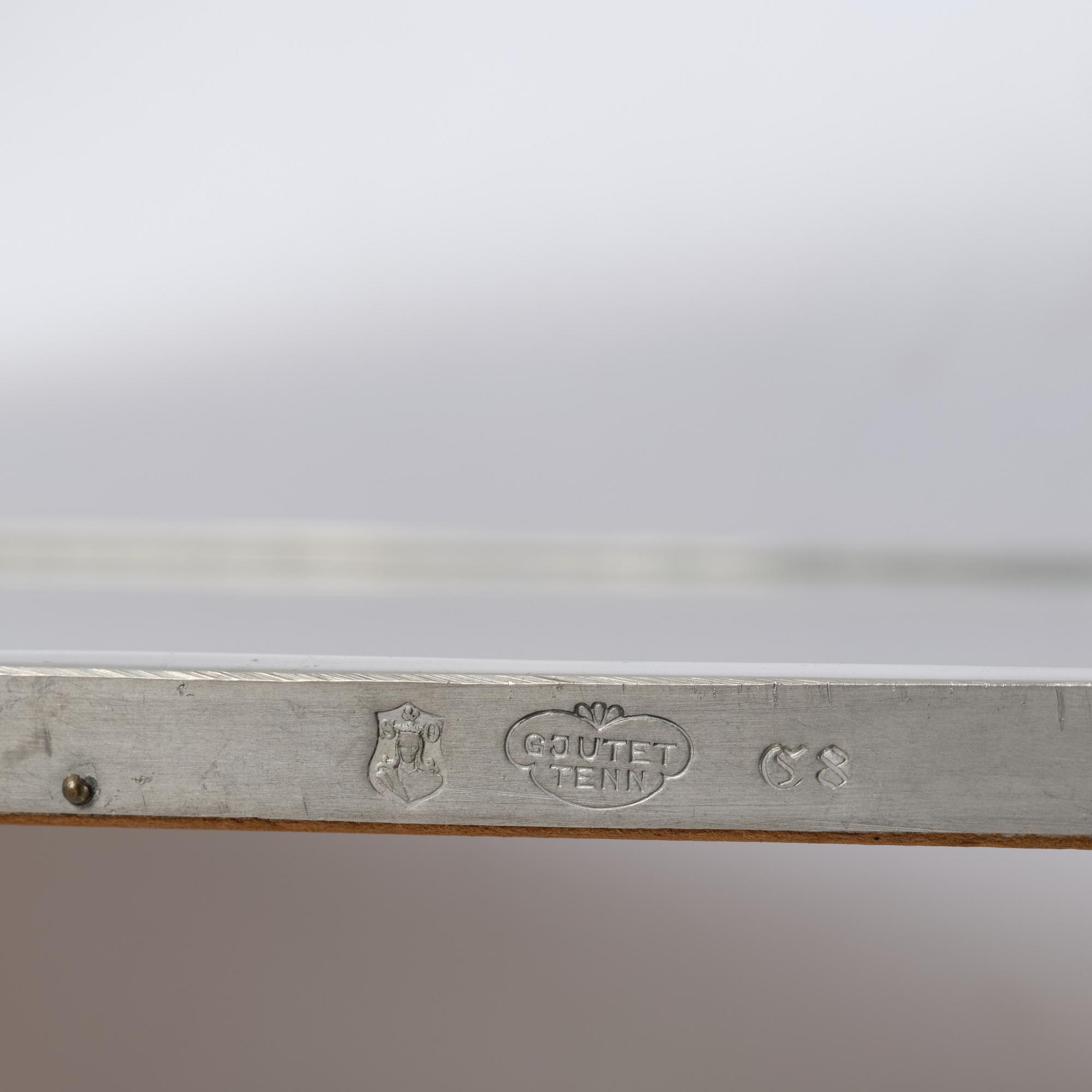 A Swedish Grace pewter mirror, Schreuder & Olsson AB, Stockholm, 1929.