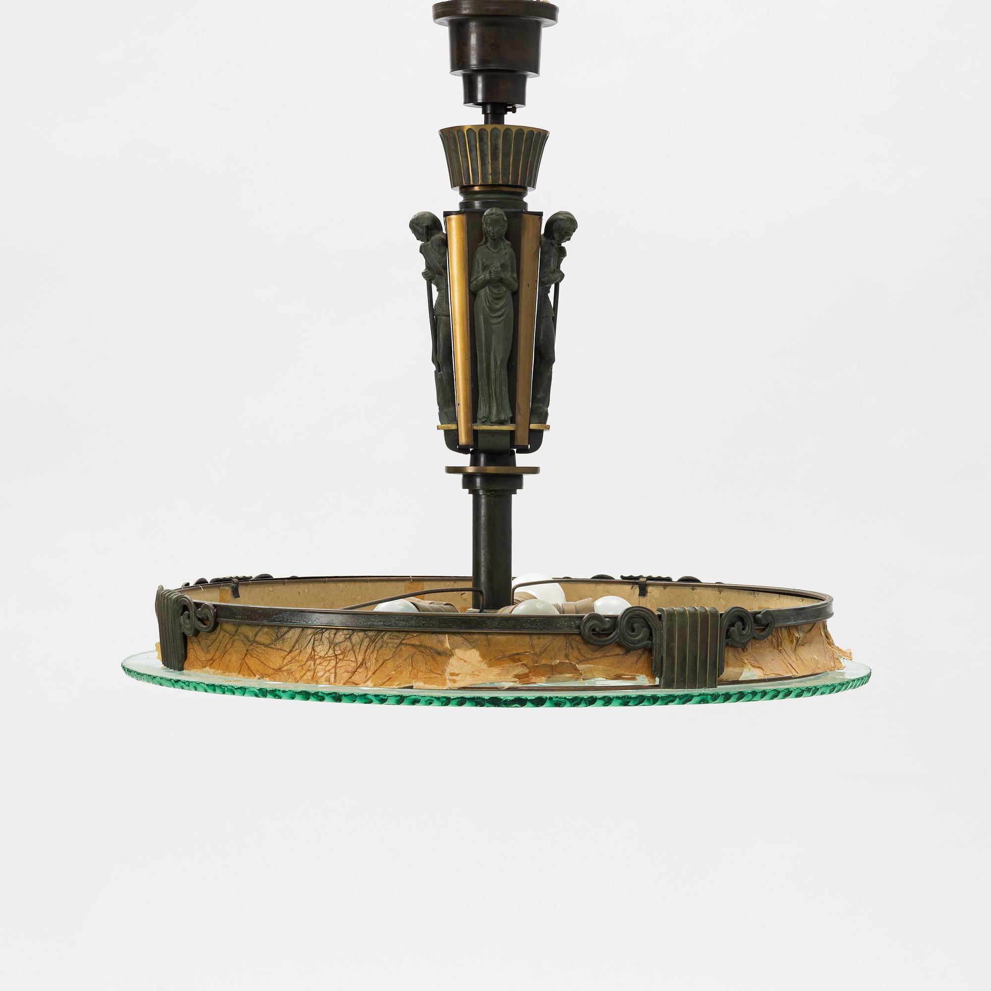 Einar Bäckström, ceiling lamp, model 4006, Swedish Grace, 1920s/30s.