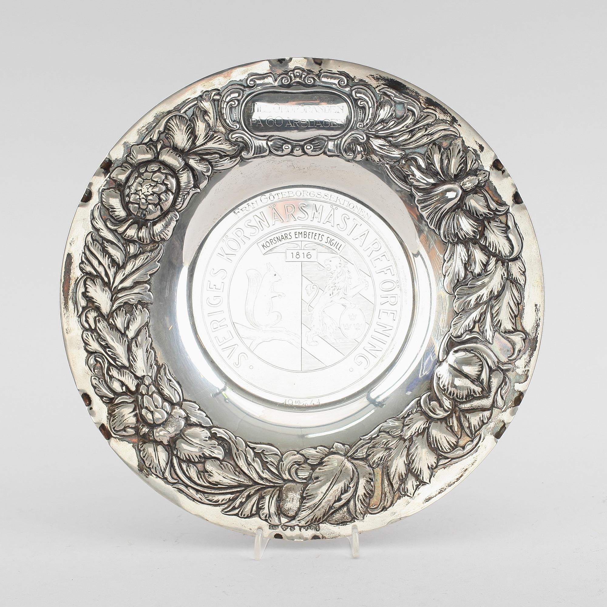 FAT, silver, GAB, Stockholm 1940. Vikt ca 393 gram.