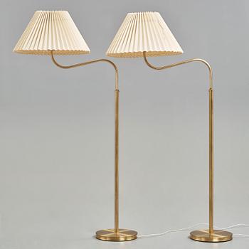 Josef Frank, a pair of brass floor lights, Svenskt Tenn, Sweden.