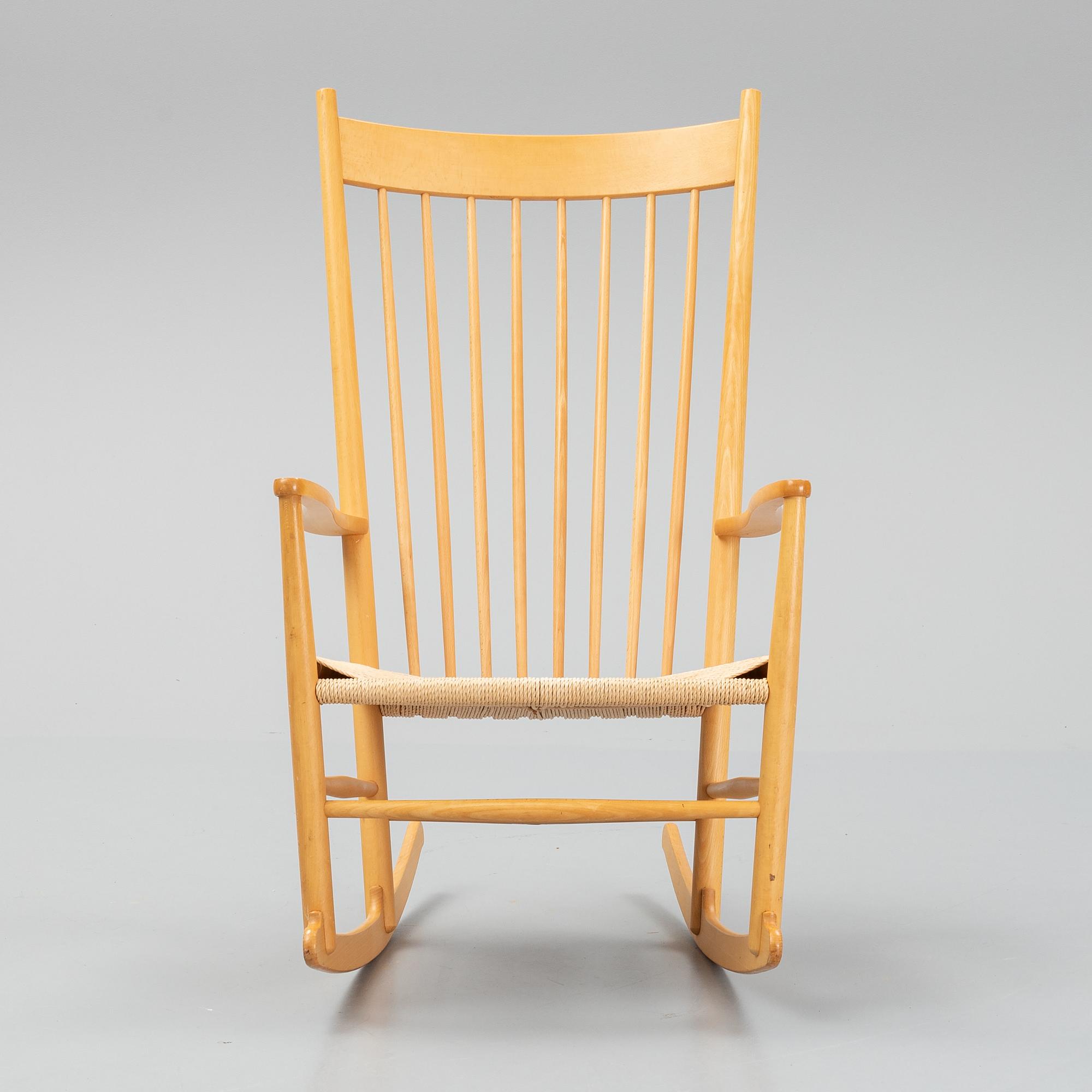 Hans J Wegner, a 'J 16' rocking chair, FDB Möbler.