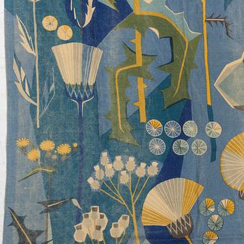 Dagmar Lodén, a pair of "tistlar" curtains, Jobs Handtryck, Sweden.