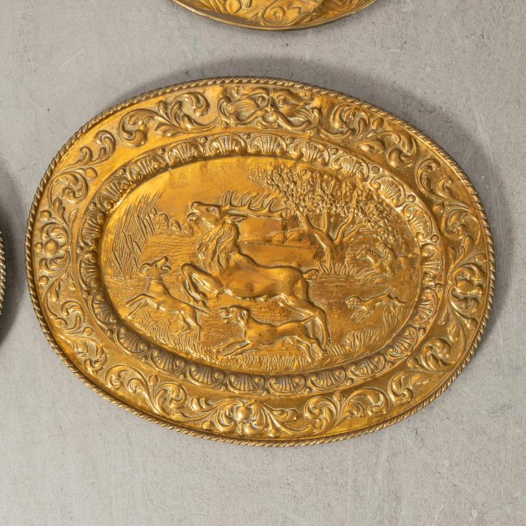 Wall plates 6 pcs Baroque style circa 1900.