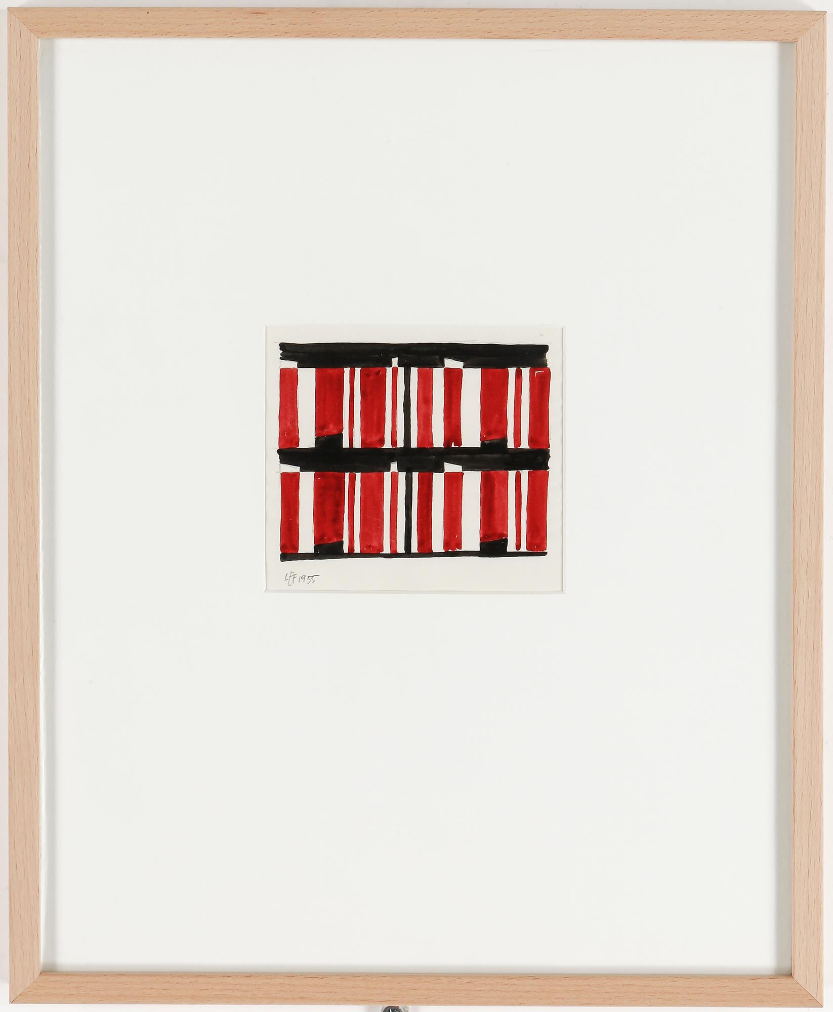 LARS ENGLUND, gouache, monogramsignerad och daterad 1955.