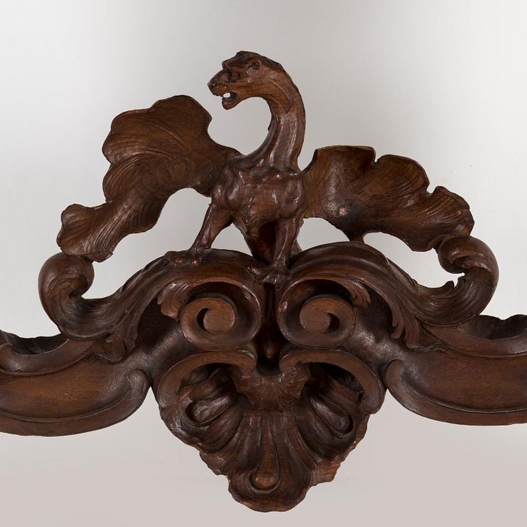 SPEGEL MED KONSOLBORD, nyrokoko, 1800-talets slut.