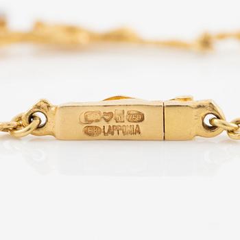 A Lapponia necklace, "Vårdagg", 18K gold with diamond.