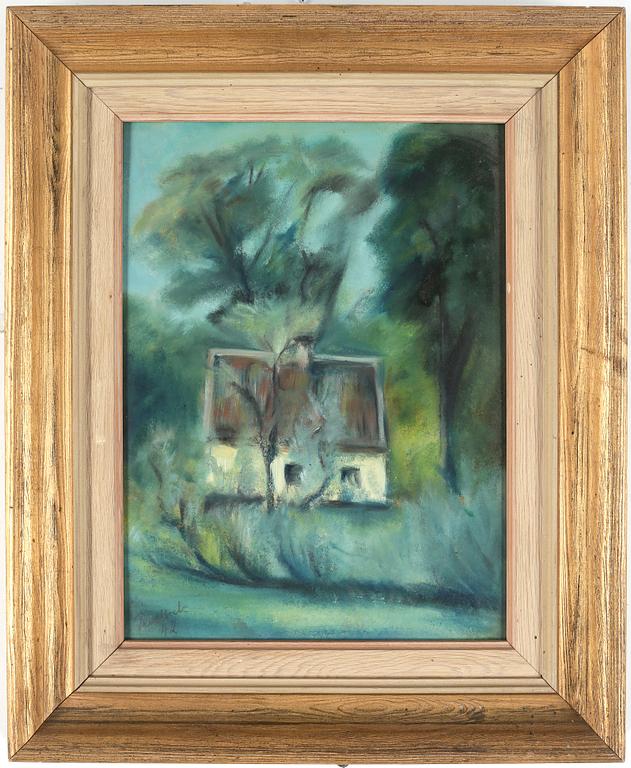 OKÄND KONSTNÄR, olja på pannå, signerad Rudbeck.