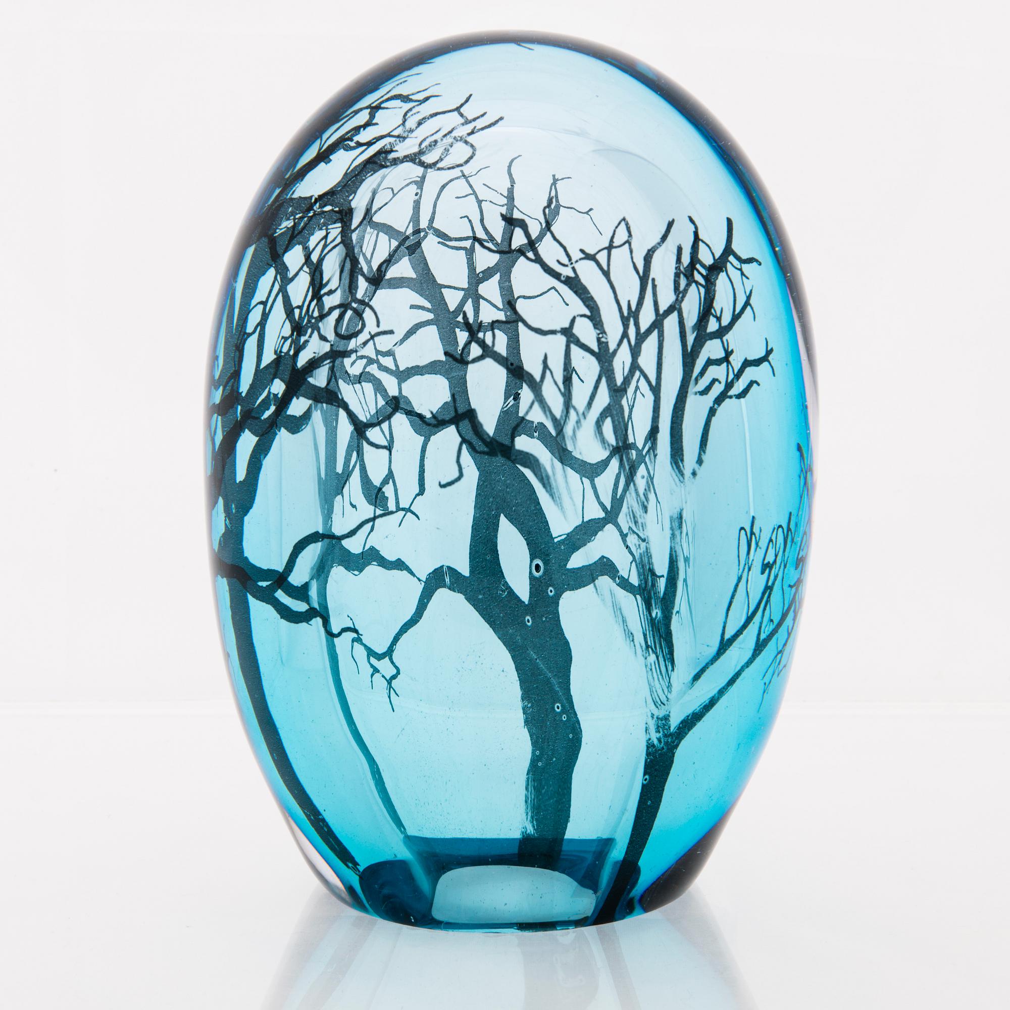 ELLA VARVIO, A glass sculpture, signed  Ella Varvio 2017.