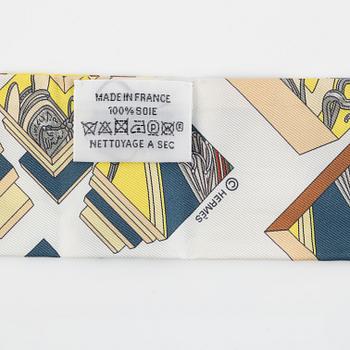 Hermès, four 'Twilly' twill silk sscarves.