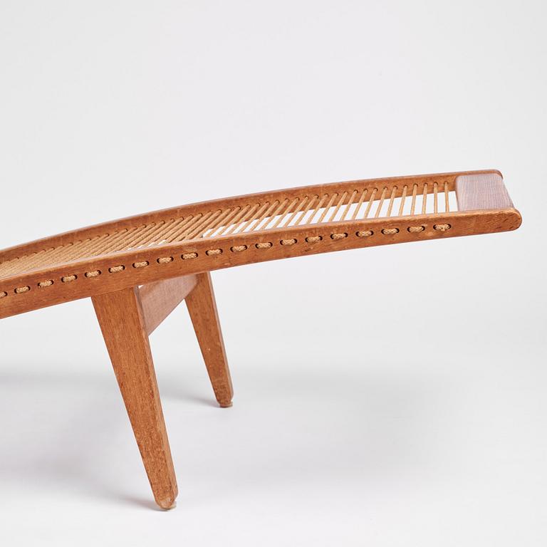 Hans J. Wegner, an oak lounge chair model "JH 524", Johannes Hansen, Copenhagen.