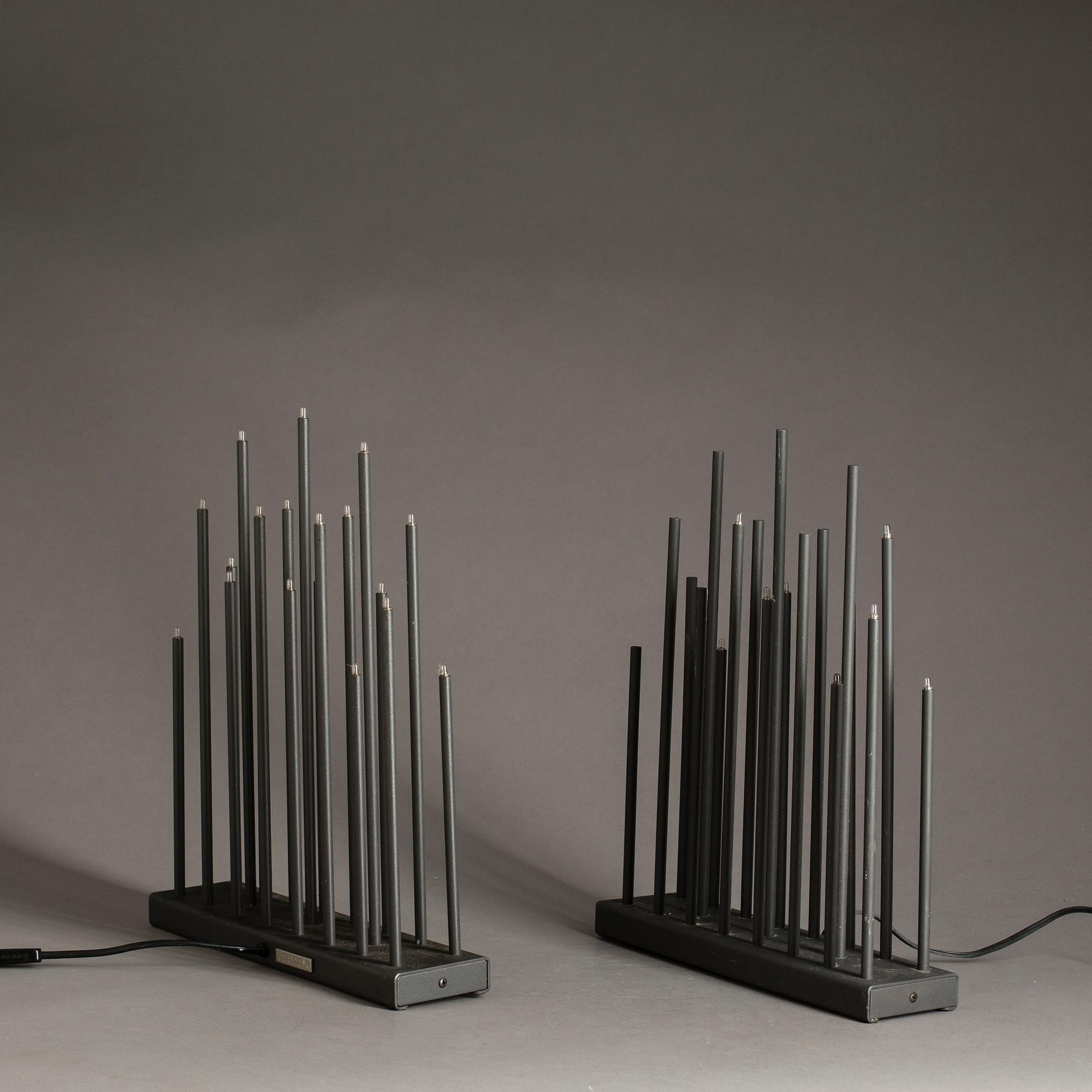 ELLJUSSTAKE/ADVENTSLJUSSTAKE, ett par, "Elflugan", Lundgren & Strandberg.