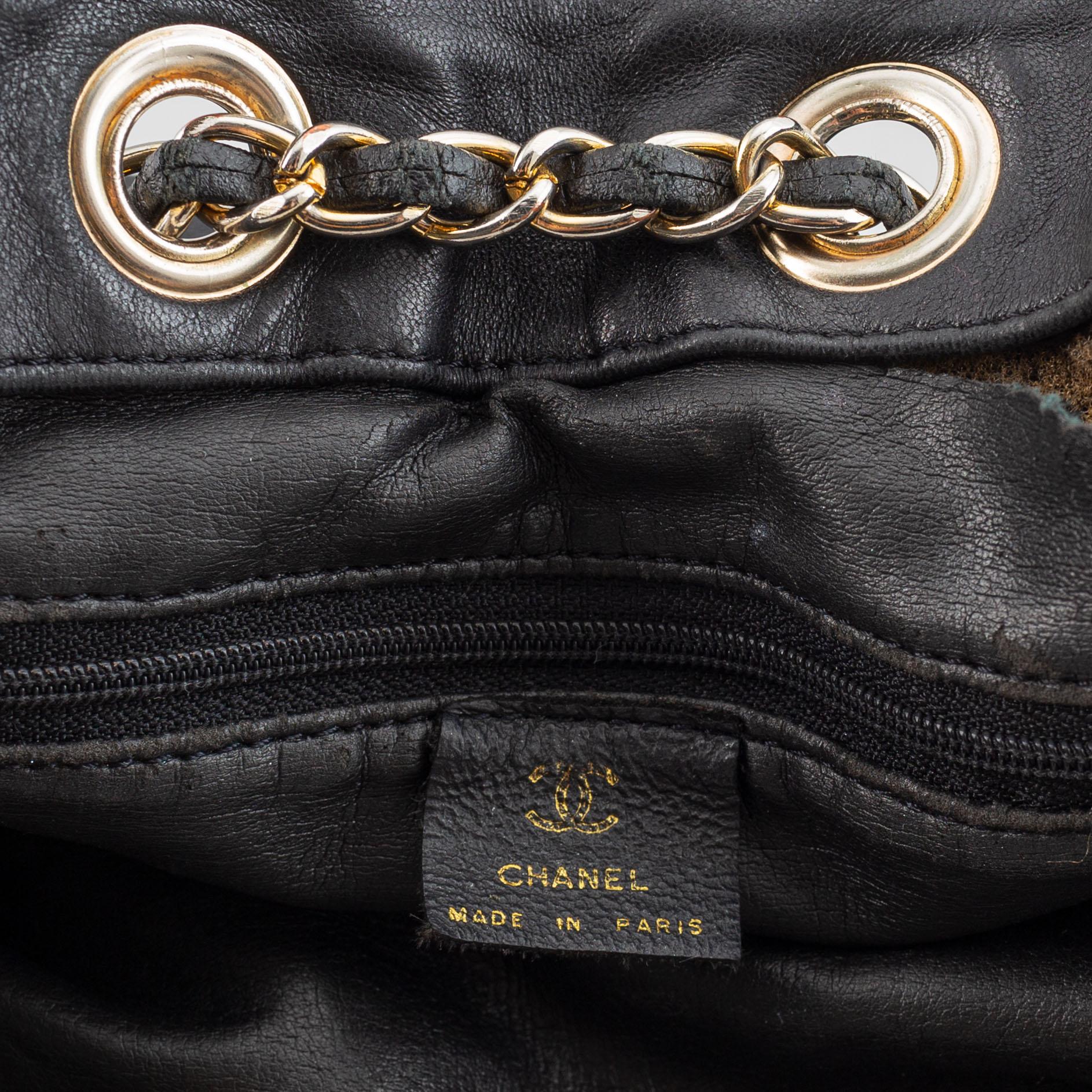 Chanel, väska, drawstring bag.