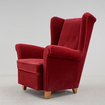 ÖRONLAPPSFÅTÖLJ, 1950/60-tal.