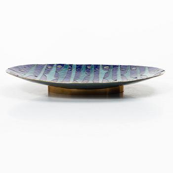 Barbro Littmarck, a brass and enamel dish, WA Bolin.