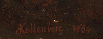 ANDERS KALLENBERG, olja på duk, signerad och daterad 1864.