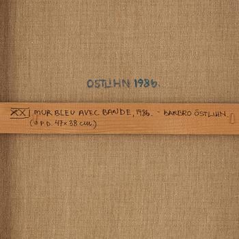 Barbro Östlihn, "XXI Mur Bleu avec Bande".