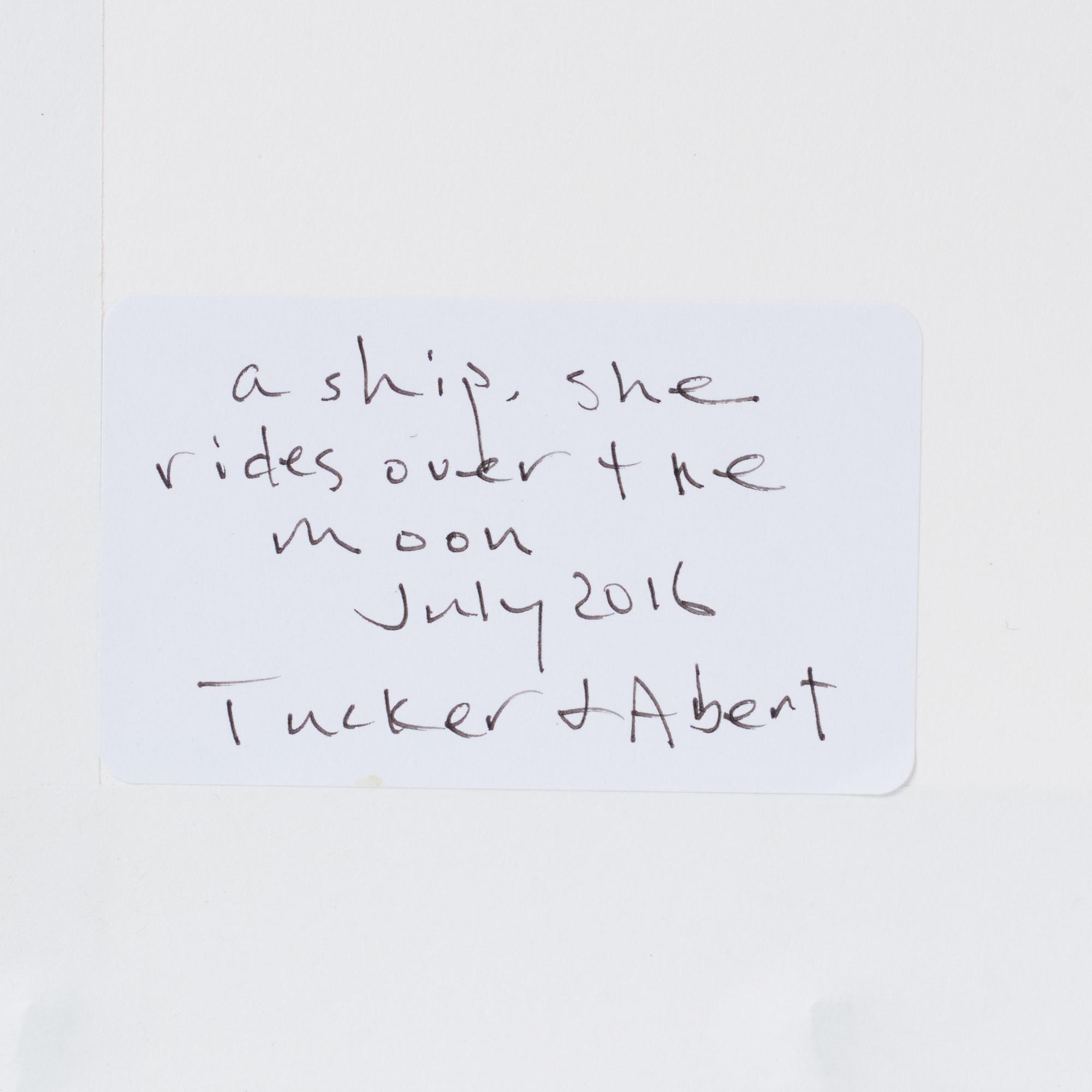 W Tucker, "A ship, she rides over the moon".