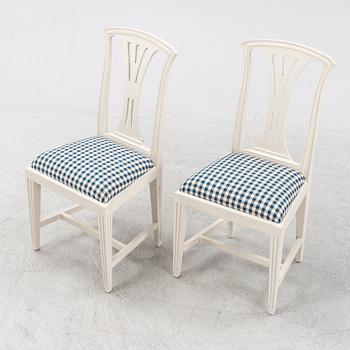 Stolar, 6 st, "Fresta", gustaviansk stil, IKEA:s 1700-talsserie, 1990-tal.