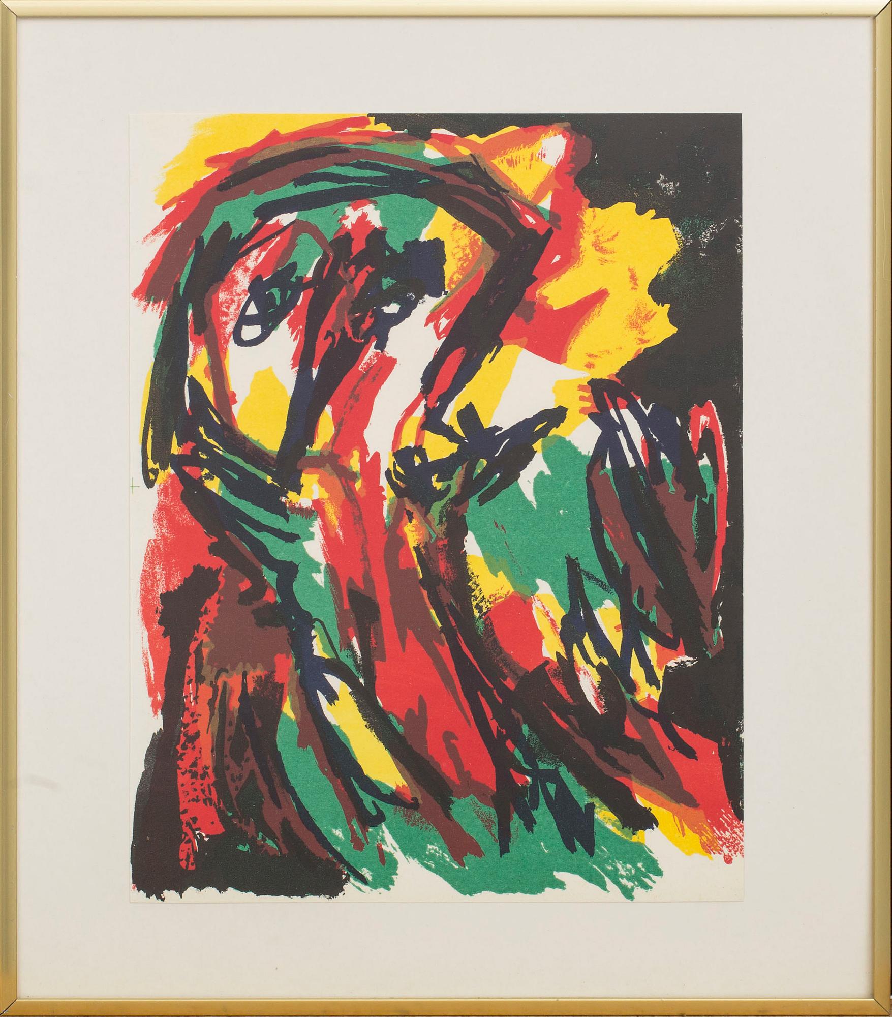 KAREL APPEL, colour lithographe, unsigned, from XX:e siècle no 17 1961.