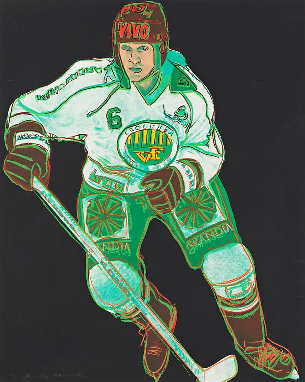 Andy Warhol, "Frölunda hockey player".