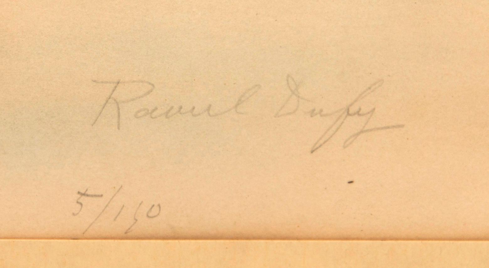 Raoul Dufy, André-Marie Ampère, colour lithograph.