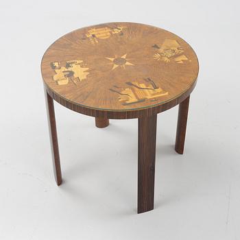 Bord, möjligen Mjölby Intarsia, 1930-tal.