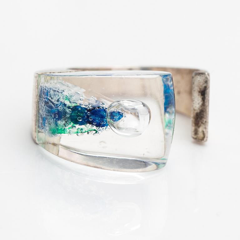 Björn Weckström, A sterling silver and acrylic ring "Micrones". Lapponia 1974.