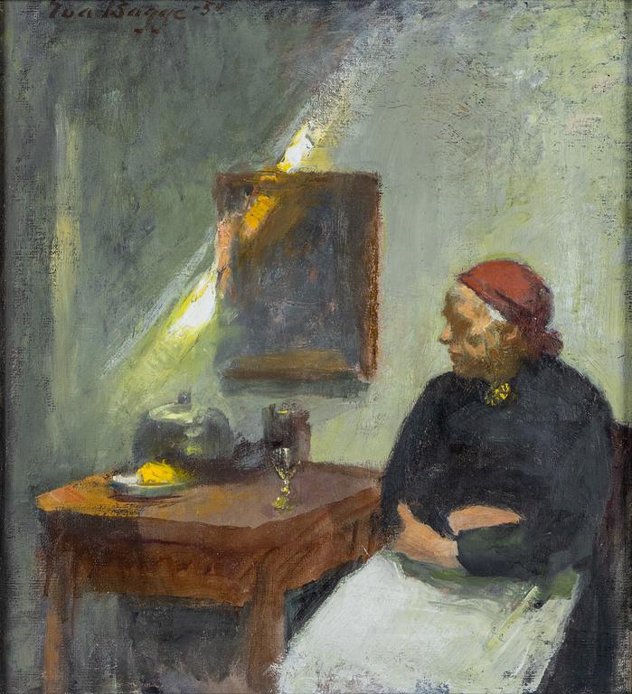 Eva Bagge, oil on canvas, signed and dated 1952.