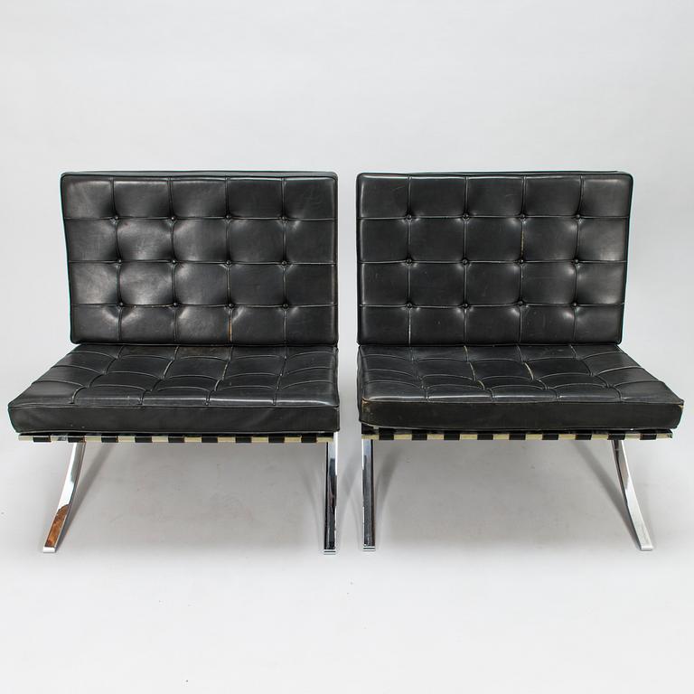 LUDWIG MIES VAN DER ROHE, NOJATUOLIPARI. "Barcelona", Knoll International, todennäköisesti 1950-luku.