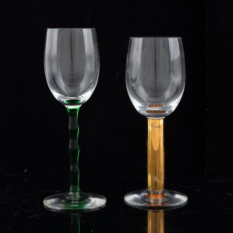 Gunnar Cyrén, a 21-piece glass service, "Nobel", Orrefors, Sweden.