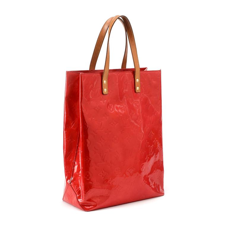 Louis Vuitton, LOUIS VUITTON, a red vernis shopper bag, "Reade".