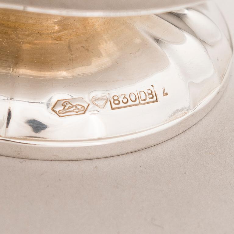 A 3-piece silver coffee set, Kultakeskus, Hämeenlinna 1980 and 1981.