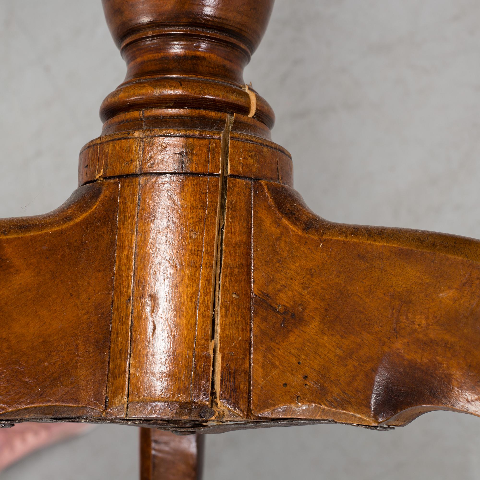A Swedish 18th century tilt-top table by J Sjölin, master 1767-1785.