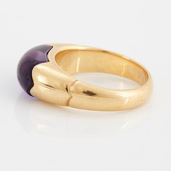 Bulgari ring 18K guld med en ametist.