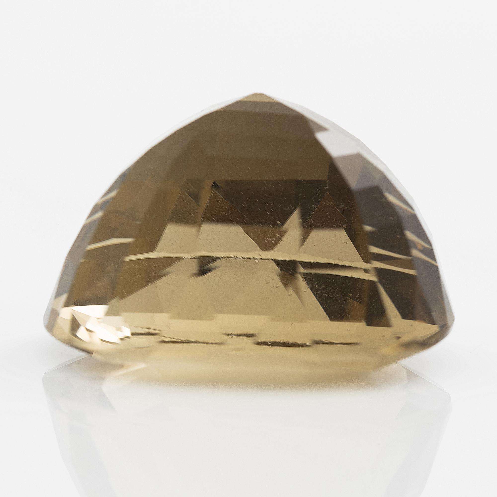 Loose, step-cut citrine, likely from Wiwen Nilsson's workshop.